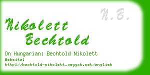 nikolett bechtold business card